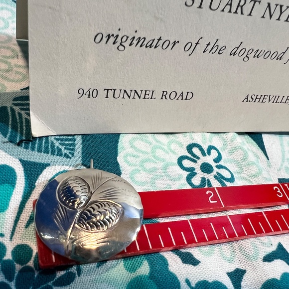 Stuart Nye Silver Pine Cone French Wire Earrings - Picture 4 of 8